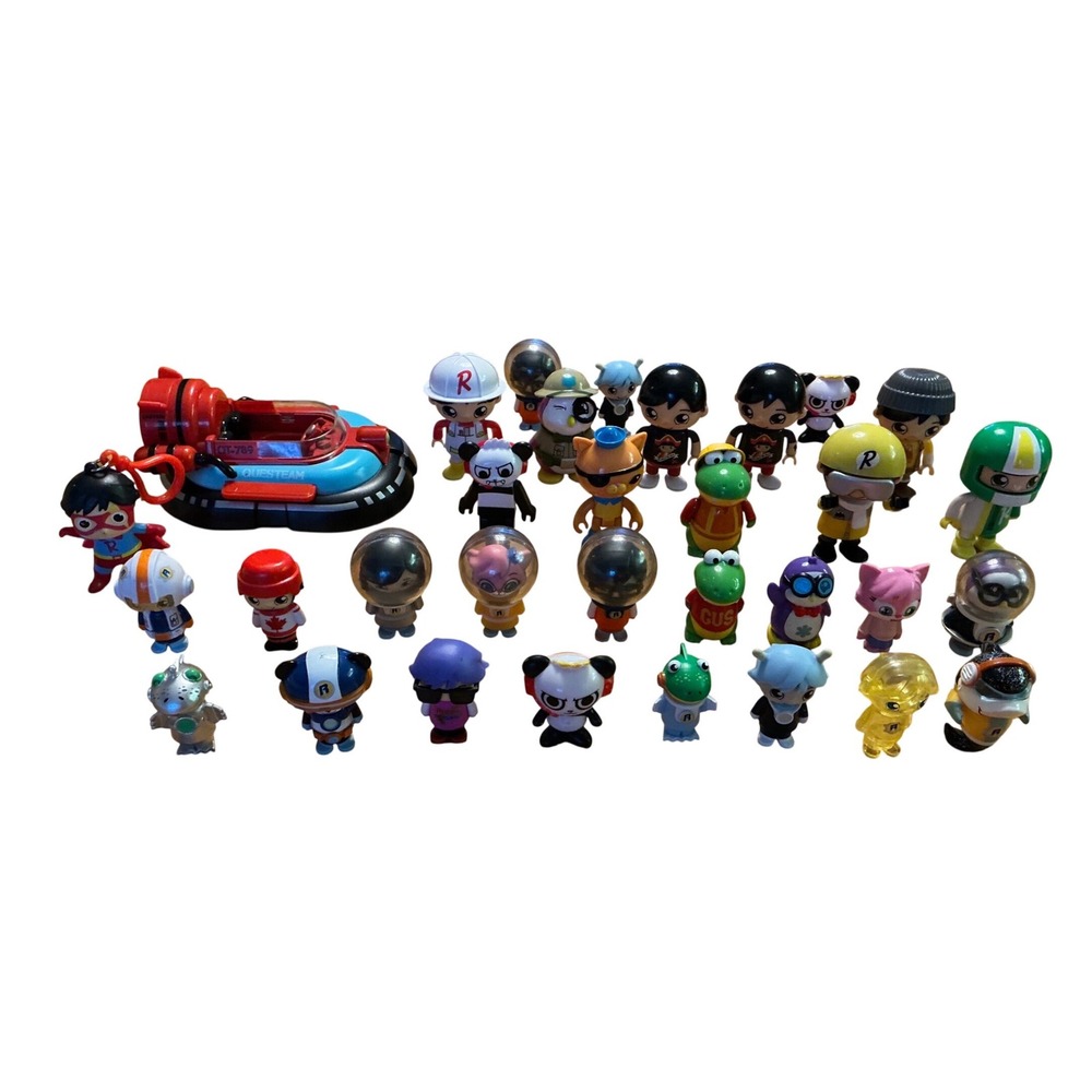 Ryan's World Mystery Figure Lot of 31 with spaceship & rocket ship figures